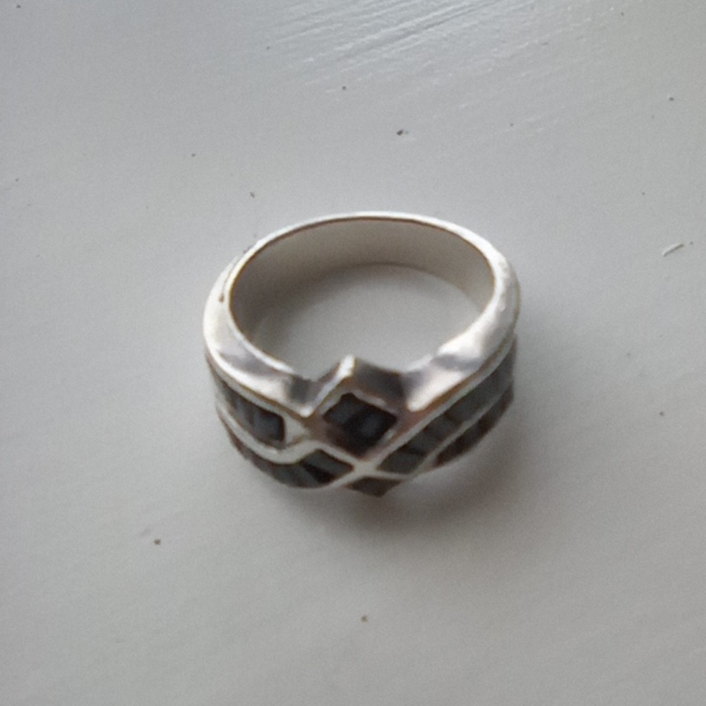 925 Sterling Silver Lapis Square Apprentice Ring. - image 3